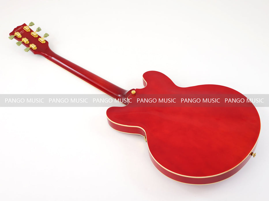 PANGO MUSIC Semi Hollow All Red Electric Guitar (GKS-091)