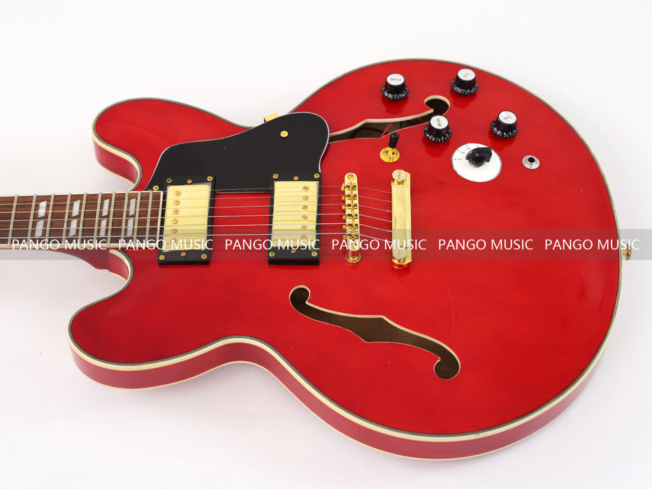 PANGO MUSIC Semi Hollow All Red Electric Guitar (GKS-091)