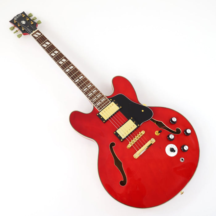 PANGO MUSIC Semi Hollow All Red Electric Guitar (GKS-091)