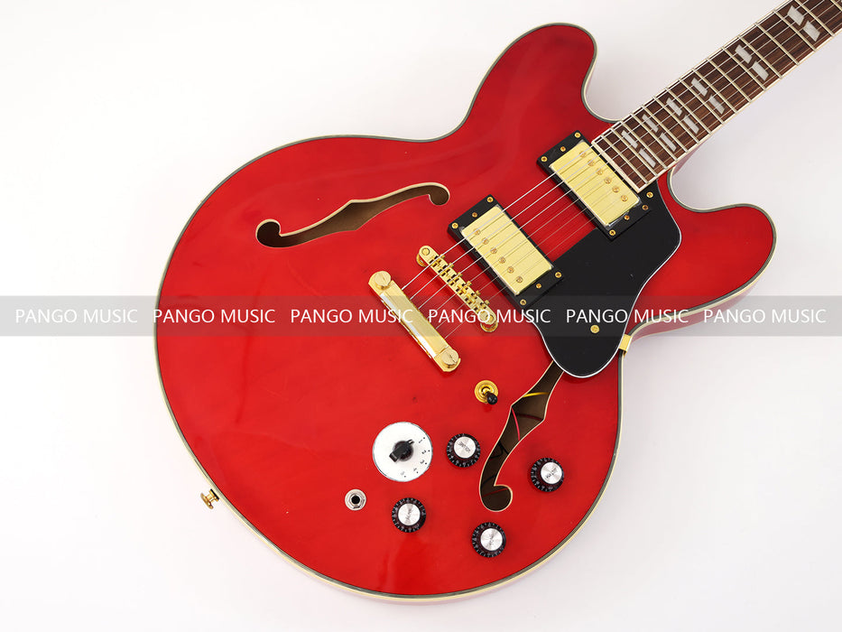 PANGO MUSIC Semi Hollow All Red Electric Guitar (GKS-091)