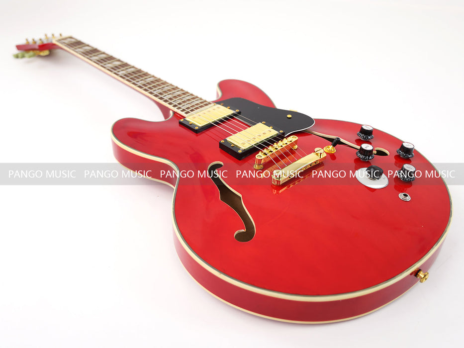 PANGO MUSIC Semi Hollow All Red Electric Guitar (GKS-091)