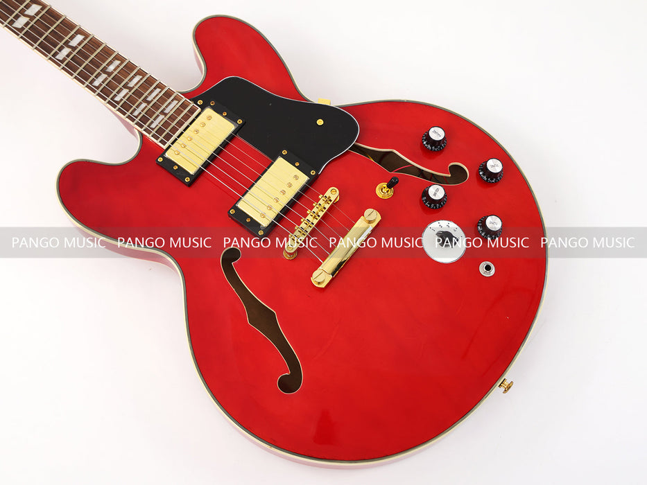 PANGO MUSIC Semi Hollow All Red Electric Guitar (GKS-091)