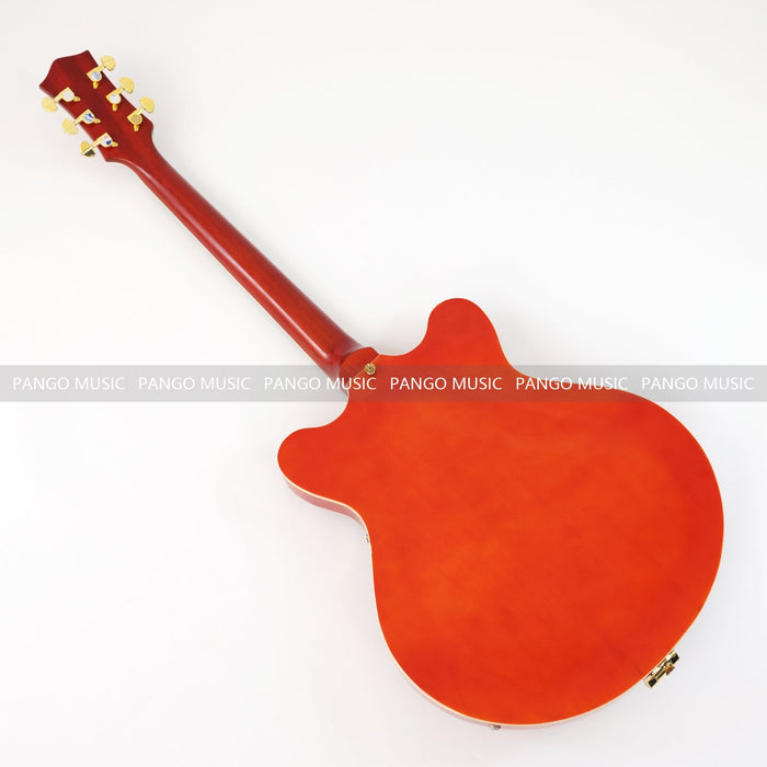 PANGO MUSIC Semi Hollow Orange Color Electric Guitar (GKS-087)