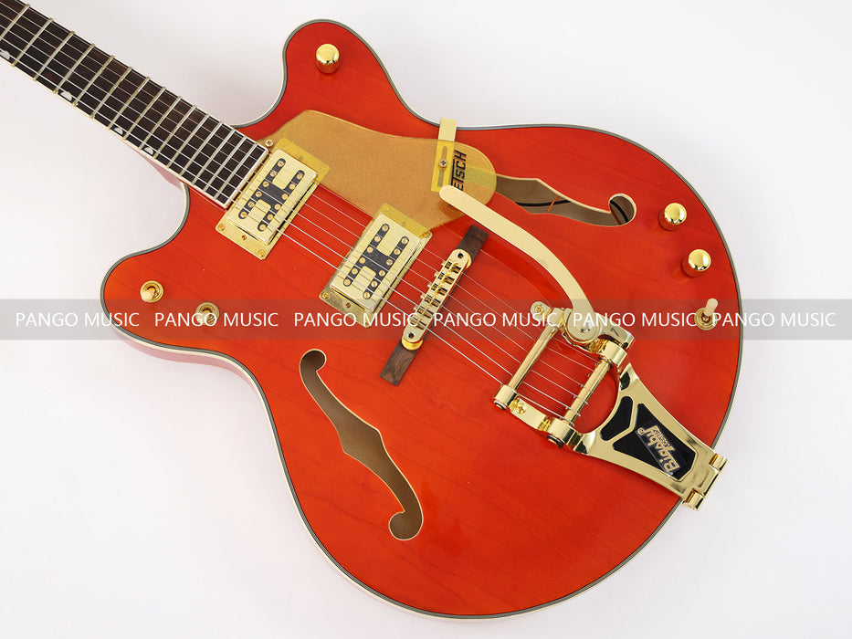 PANGO MUSIC Semi Hollow Orange Color Electric Guitar (GKS-087)