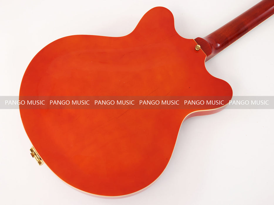 PANGO MUSIC Semi Hollow Orange Color Electric Guitar (GKS-089)