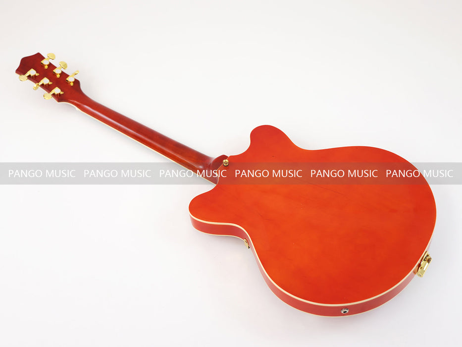 PANGO MUSIC Semi Hollow Orange Color Electric Guitar (GKS-089)