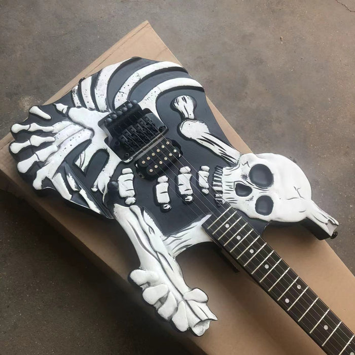 PANGO MUSIC White Skull Design Electric Guitar (PWS-527)