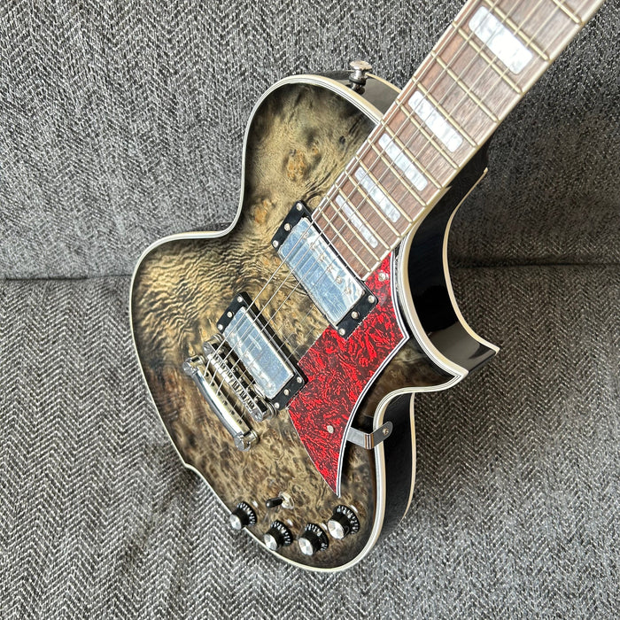 PANGO Music Electric Guitar with Burl Maple Top (YMZ-209)