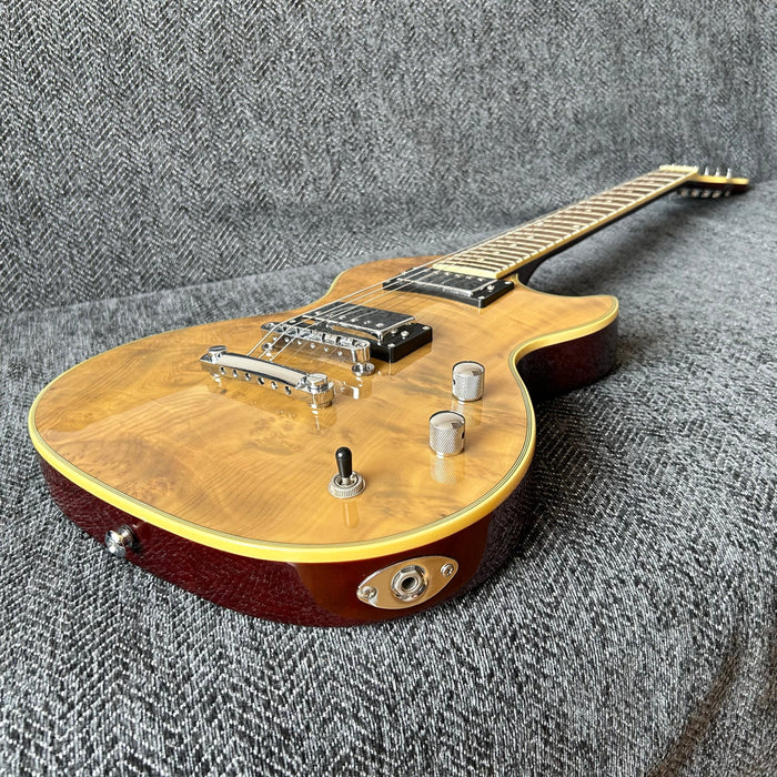 PANGO Music Electric Guitar with Burl Maple Top (YMZ-211)