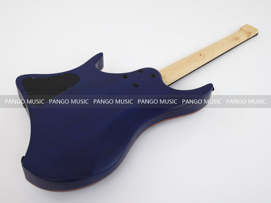 PANGO Music Headless Style Electric Guitar with Burl Maple Top (YMZ-207S)