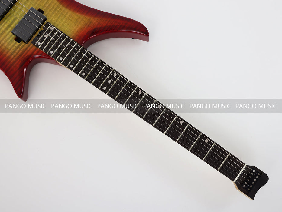 PANGO Music Headless Style Electric Guitar with Flamed Maple Top (PJX-520)