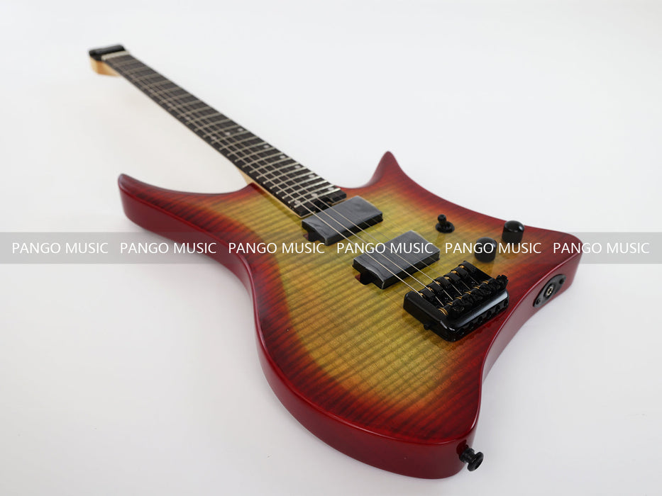 PANGO Music Headless Style Electric Guitar with Flamed Maple Top (PJX-520)