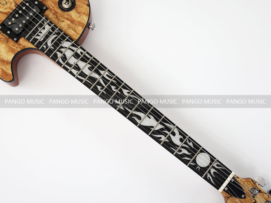 PANGO Music New LP Design Electric Guitar with Spalted Maple Top (PJX-500)