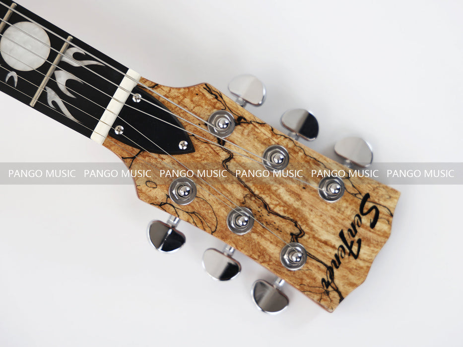 PANGO Music New LP Design Electric Guitar with Spalted Maple Top (PJX-500)