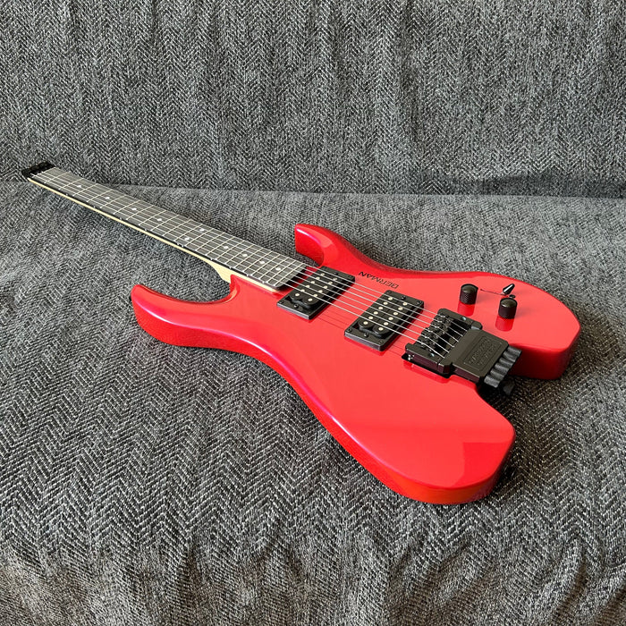 PANGO Music Red Headless Electric Guitar (PMG-003)