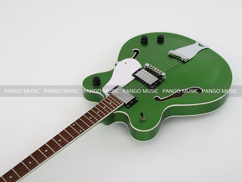 PANGO Music Semi Hollow Body All Green Electric Guitar (PHY-129)