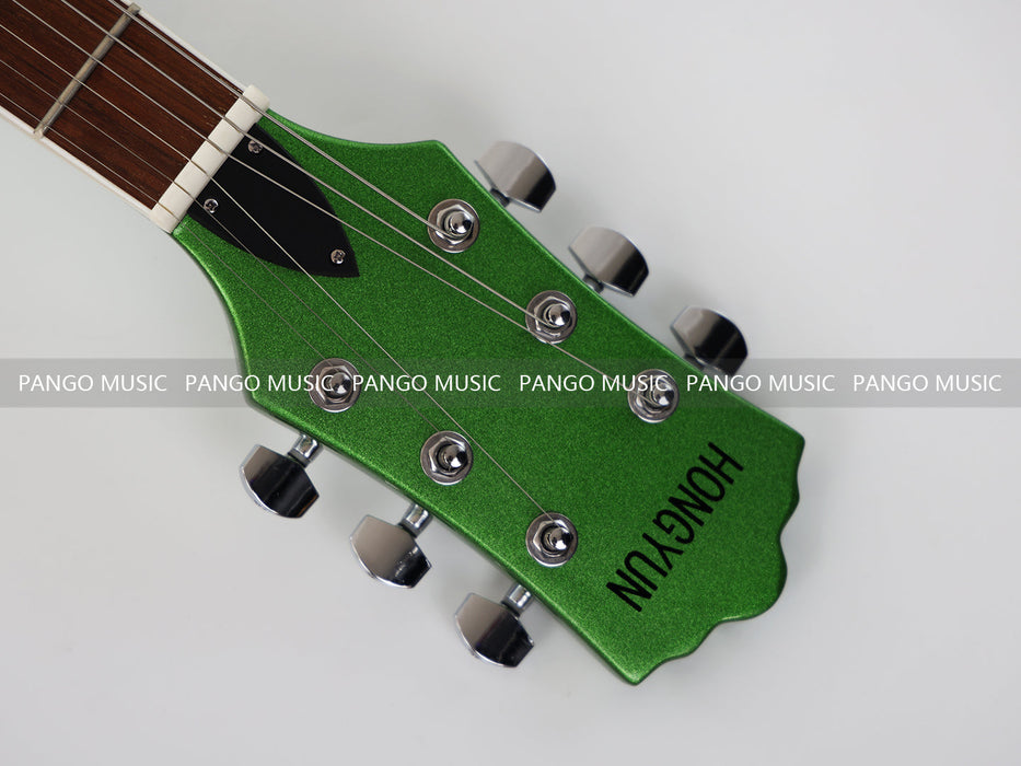 PANGO Music Semi Hollow Body All Green Electric Guitar (PHY-129)