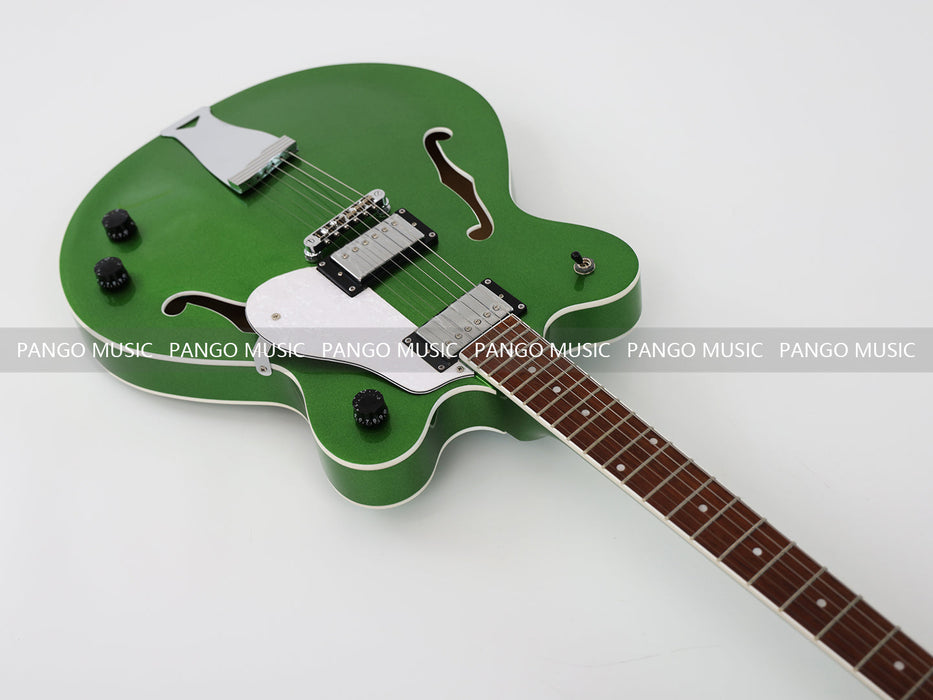 PANGO Music Semi Hollow Body All Green Electric Guitar (PHY-129)