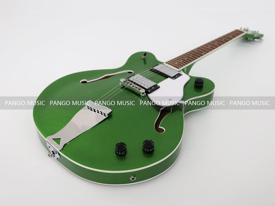 PANGO Music Semi Hollow Body All Green Electric Guitar (PHY-129)