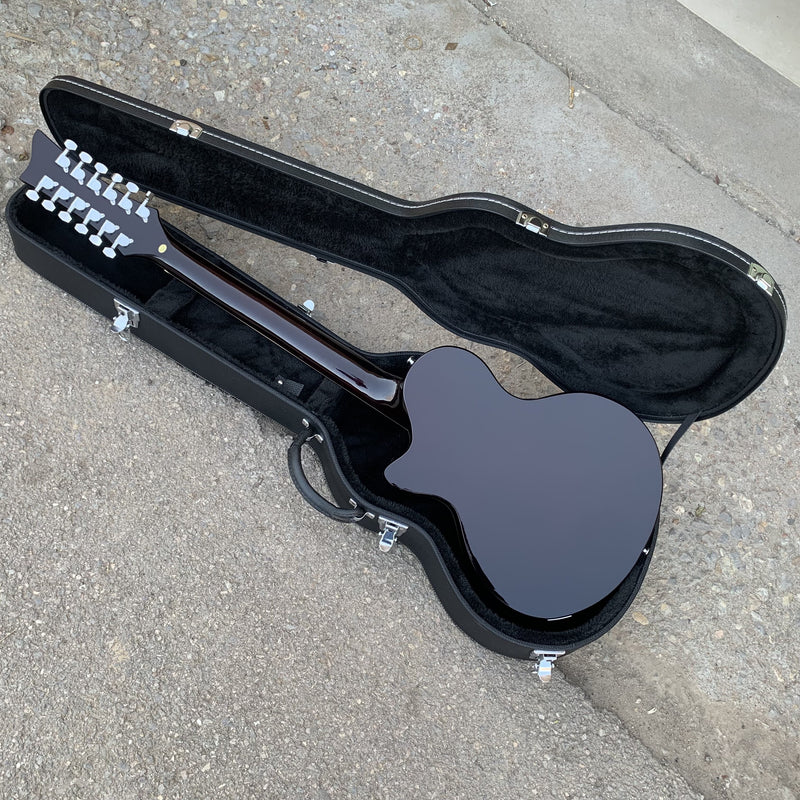 12-String Semi-Hollow Body Electric Guitar with Flamed Maple Top (YMZ-230)