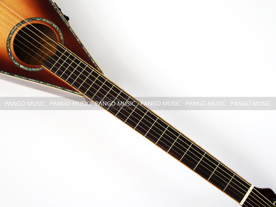 Pango Music 40 Inch Unique V Shape Acoustic Guitar (PVG-589)