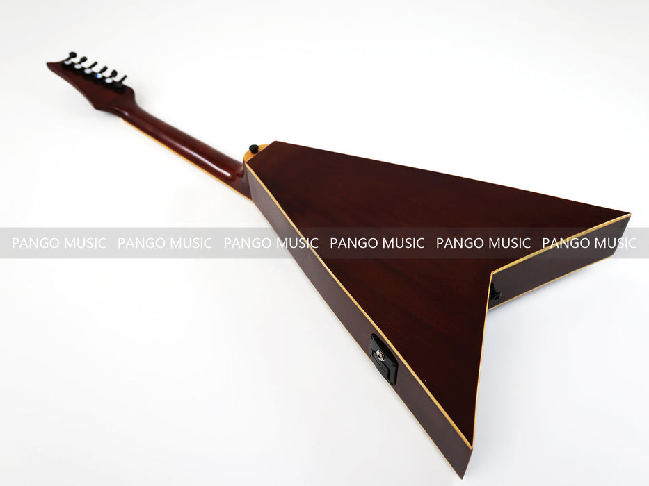 Pango Music 40 Inch Unique V Shape Acoustic Guitar (PVG-589)