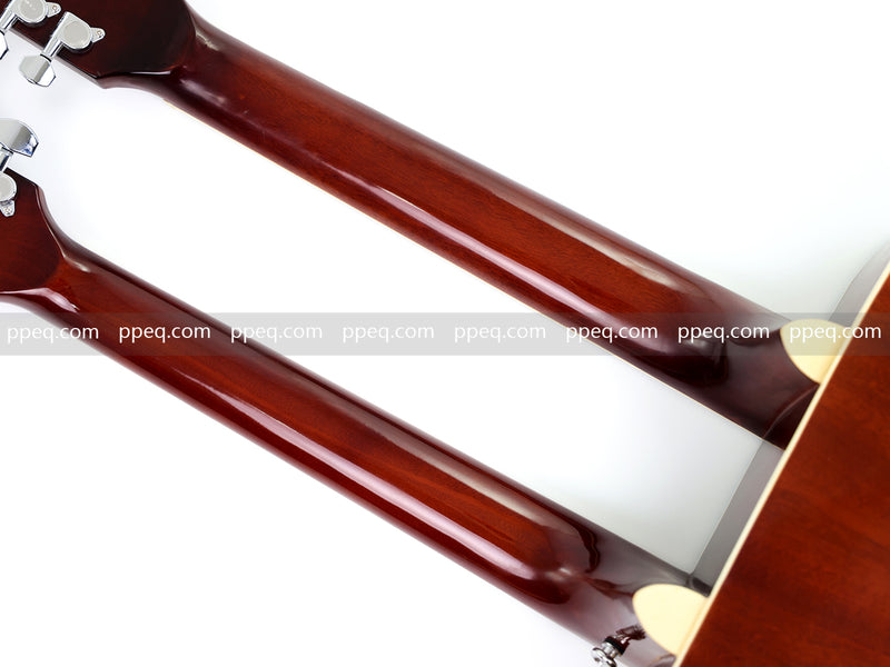 Pango Music Double Neck 6 & 12 String Cutaway Acoustic-Electric Guitar (PDN-1217)