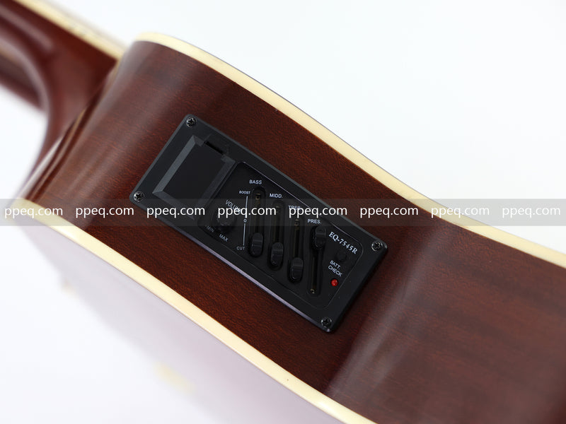 Pango Music Double Neck 6 & 12 String Cutaway Acoustic-Electric Guitar (PDN-1217)