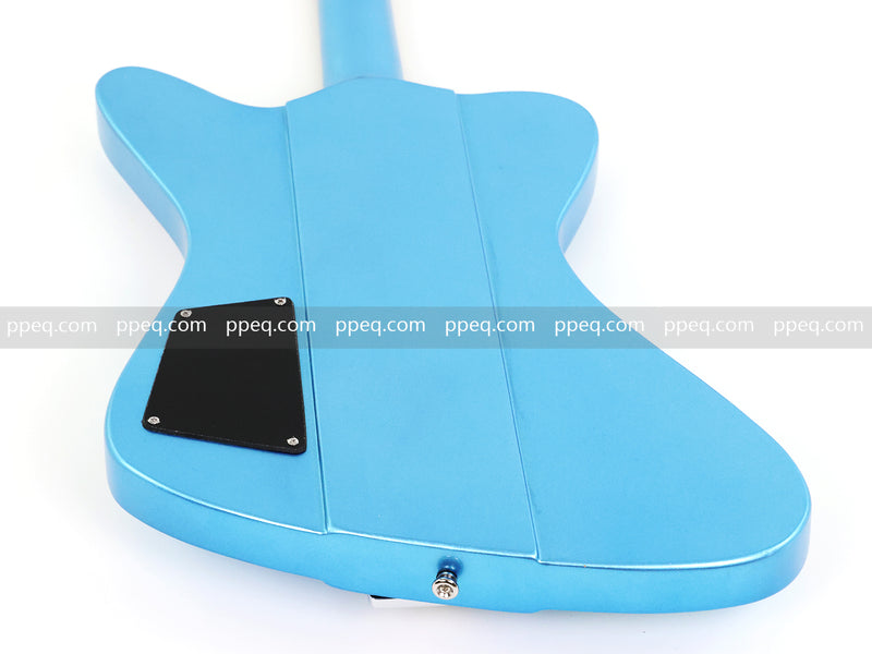 6-String Firebird Style Electric Guitar with Gloss Light Blue Finish(PHY-523)