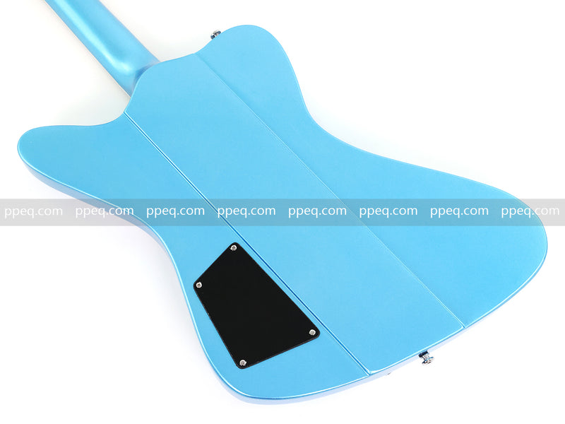 6-String Firebird Style Electric Guitar with Gloss Light Blue Finish(PHY-523)