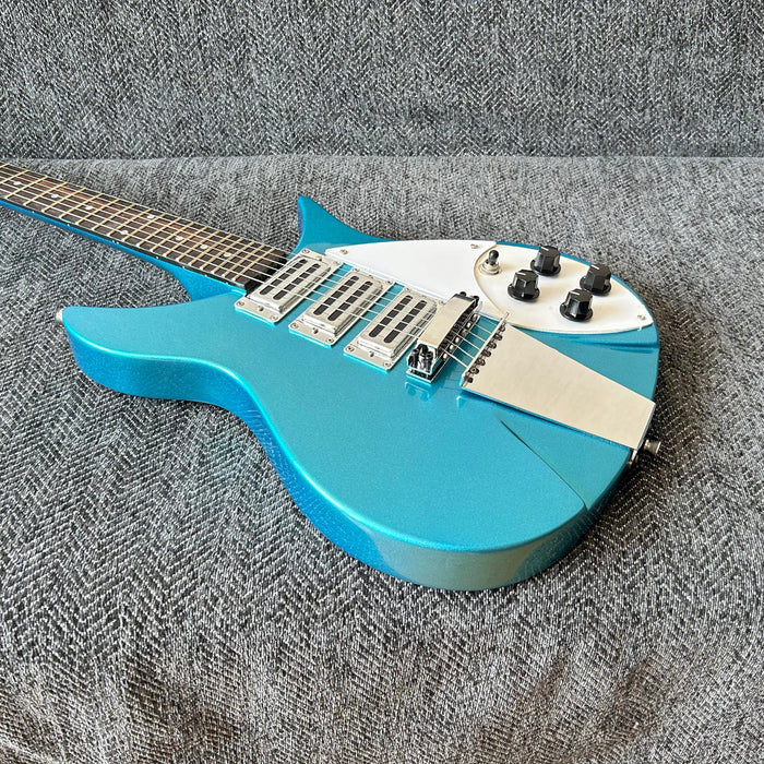 Rick Style Short Scale Length Electric Guitar with Metallic Finish (GKS-012)