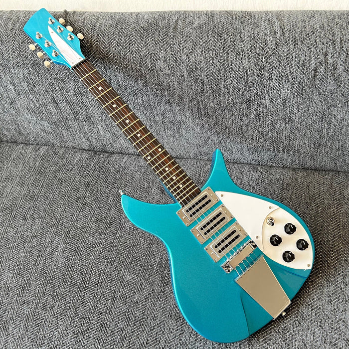 Rick Style Short Scale Length Electric Guitar with Metallic Finish (GKS-012)