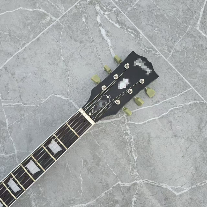 6-String SG-Style Electric Guitar with Gloss Black Finish (LYM-490-B, B Level)