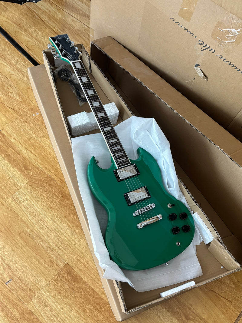 SG-Style Electric Guitar with Gloss Green Finish (HY-2536)