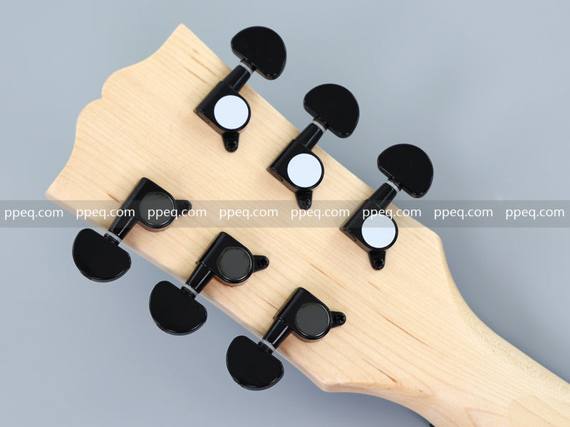 SG Style Transparent Acrylic-Bodied Electric Guitar with Blue LED Lights (12336)