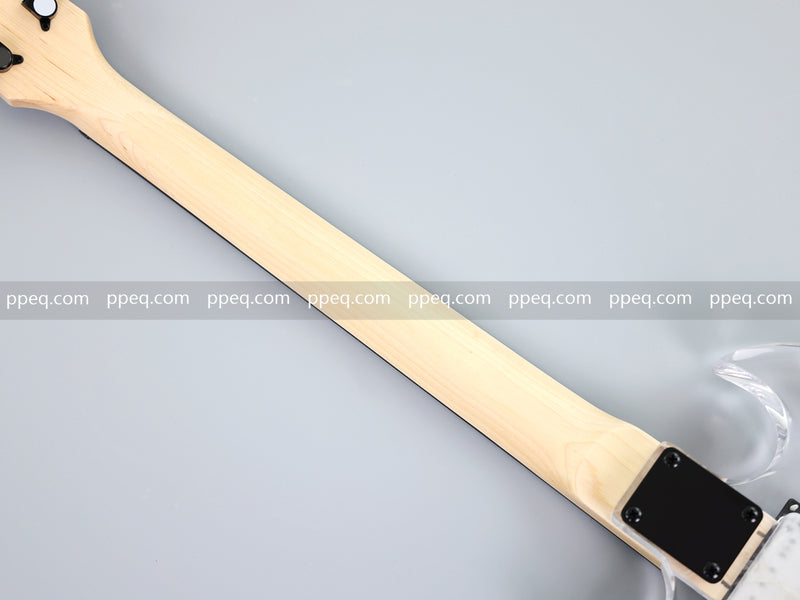 SG Style Transparent Acrylic-Bodied Electric Guitar with Blue LED Lights (12336)