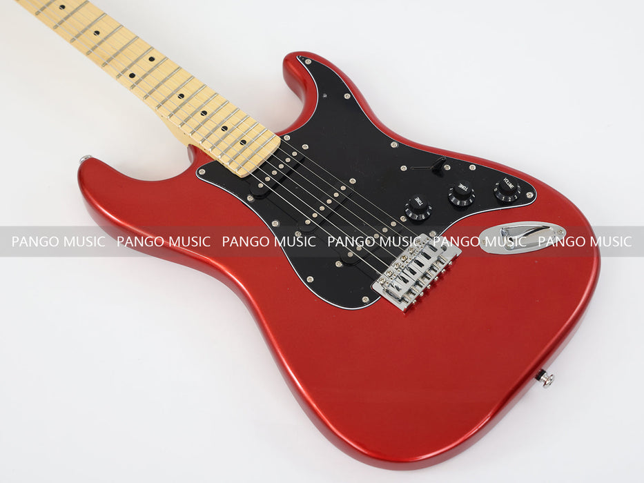 PPEQ ST Style Electric Guitar with Metallic Red Finish (GKS-073)