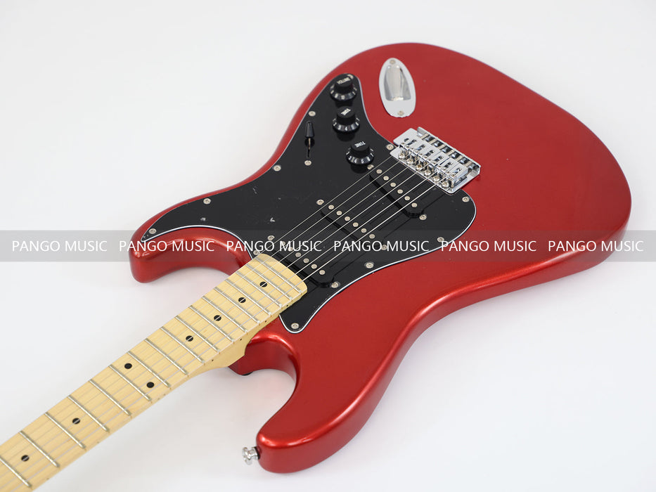 PPEQ ST Style Electric Guitar with Metallic Red Finish (GKS-073)