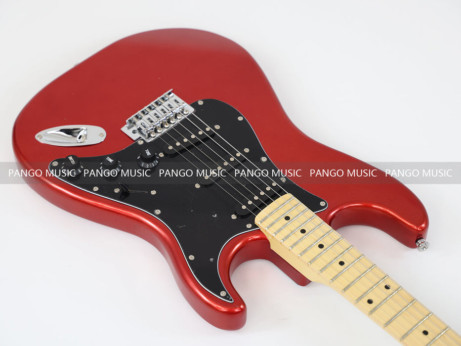 PPEQ ST Style Electric Guitar with Metallic Red Finish (GKS-073)