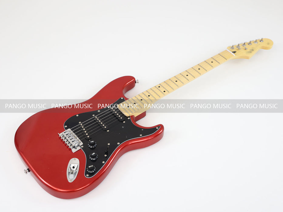 PPEQ ST Style Electric Guitar with Metallic Red Finish (GKS-073)