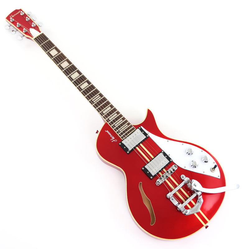 Semi-Hollow Body Electric Guitar with Gloss Red Metallic Finish (X717, B Level)