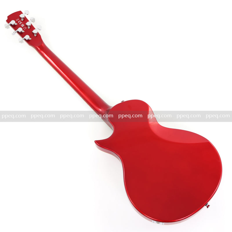Semi-Hollow Body Electric Guitar with Gloss Red Metallic Finish (X717, B Level)
