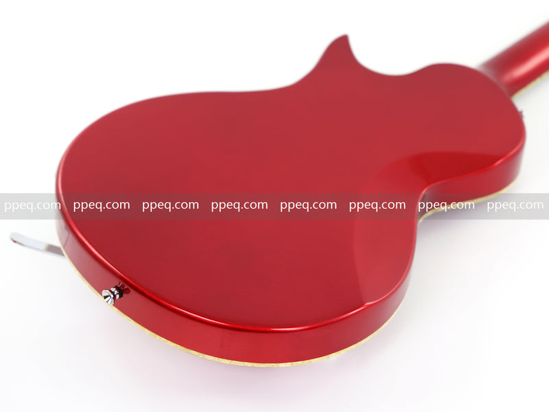 Semi-Hollow Body Electric Guitar with Gloss Red Metallic Finish (X717, B Level)