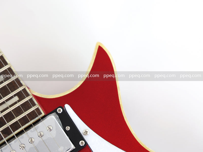 Semi-Hollow Body Electric Guitar with Gloss Red Metallic Finish (X717, B Level)