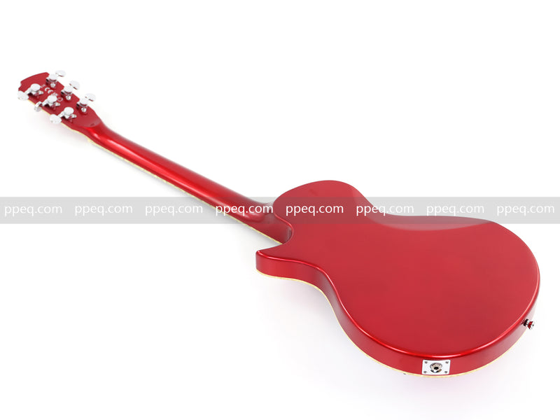 Semi-Hollow Body Electric Guitar with Gloss Red Metallic Finish (X717, B Level)