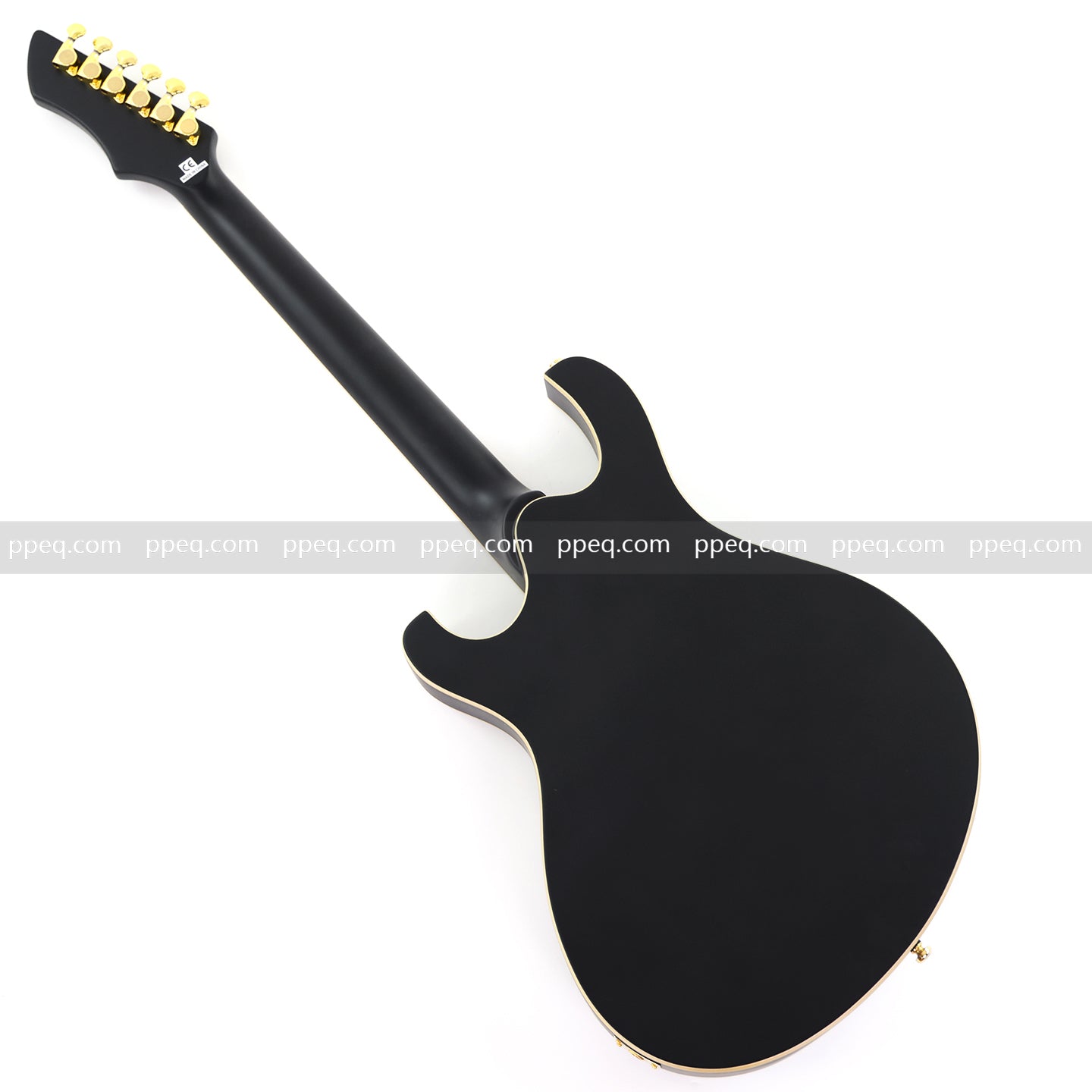 Semi-Hollow Body Electric Guitar with Matte Black Finish (HY-2563)