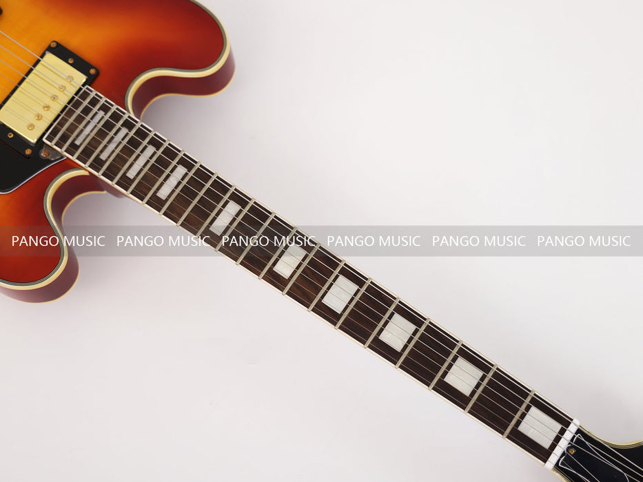 Semi Hollow Body Electric Guitar with Flamed Maple Top (GKS-029)