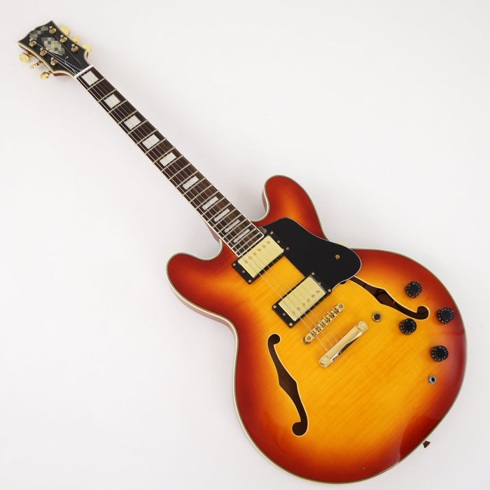 Semi Hollow Body Electric Guitar with Flamed Maple Top (GKS-029)