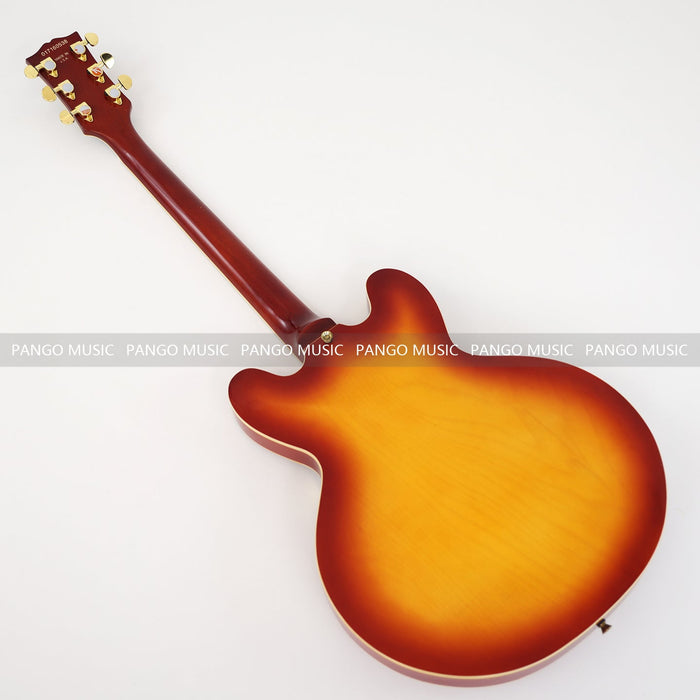 Semi Hollow Body Electric Guitar with Flamed Maple Top (GKS-029)