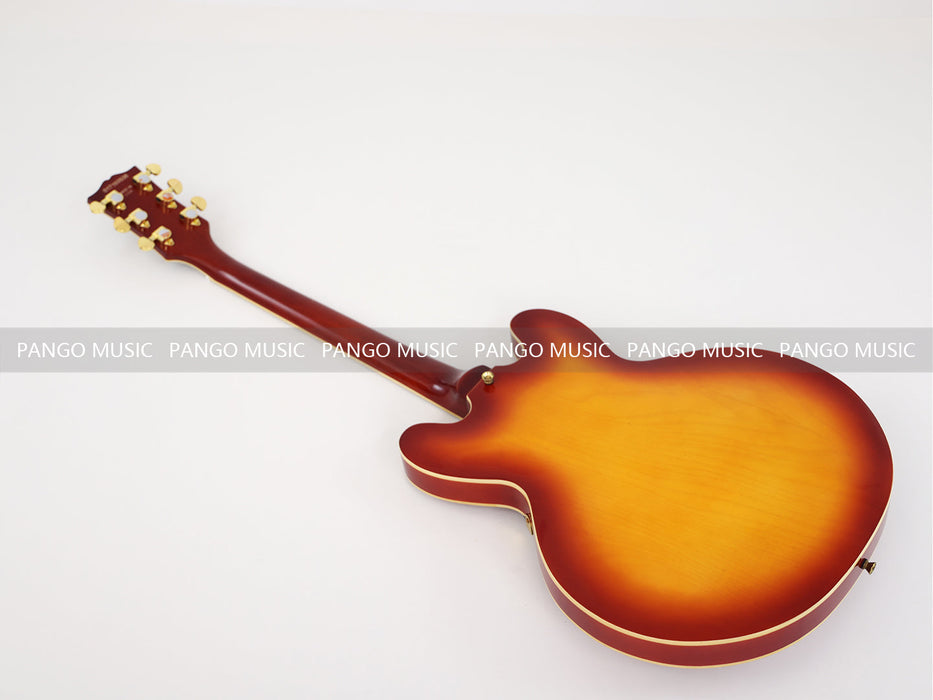 Semi Hollow Body Electric Guitar with Flamed Maple Top (GKS-029)